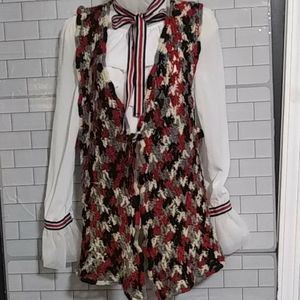 Vintage crochet cardigan vest OS Y2K